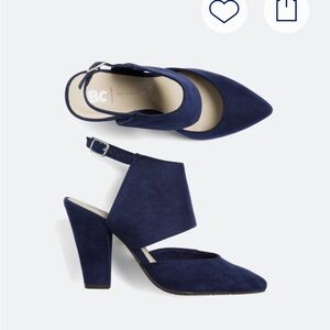 BCBG Navy Blue Heels with Strap